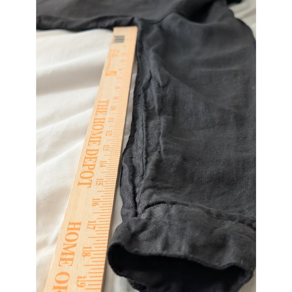 CP Shades Black 100% Linen Button Front Tunic Shirt S Made in USA EUC - Picture 7 of 10